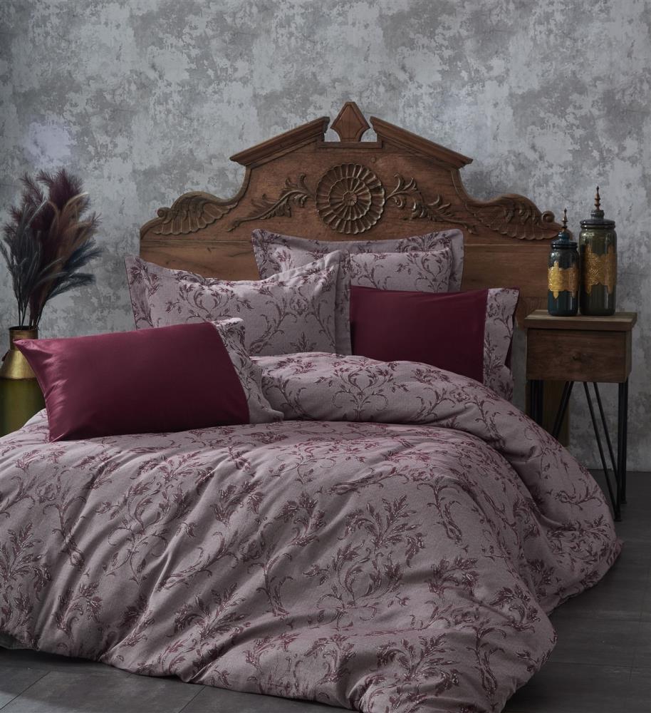 Ecocotton Organik Pamuk Cift Kisilik Nevresim Takimi Safir Bordo Alkapida Com