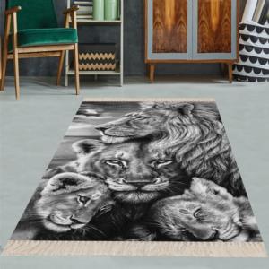 Meg Cloud Digital Printing Washable Carpet Lion Portrait MEG402
