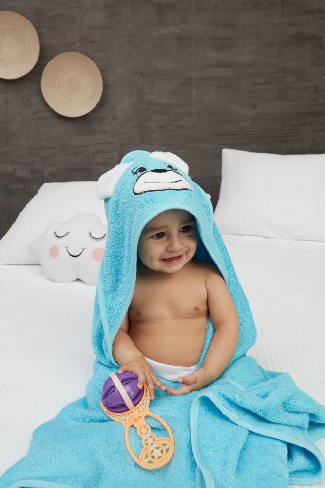 Pupy Bear Cotton Hooded Girl-Boy Newborn Baby Swaddle Towel