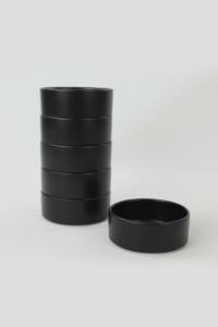 Keramika Mat Siyah Stackable Çorba Kasesi 14 Cm 6 Adet