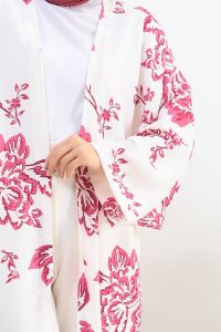 SUDEM Desenli Aerobin Kimono_Fuşya