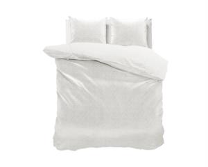 Sleeptime Kabartmalı Kadife Moda Beyaz Çift Kişilik Nevresim Takımı 240x220