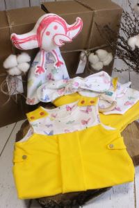 Yellow Blossom Organik Pamuk Muslin Kız Bebek Yenidoğan Hediye Seti (I)