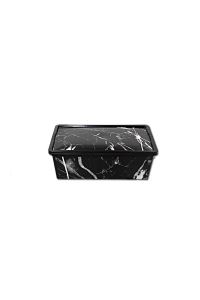 QUTU Trend Box Black Marble- Dekoratif Saklama Kutusu 5 Litre