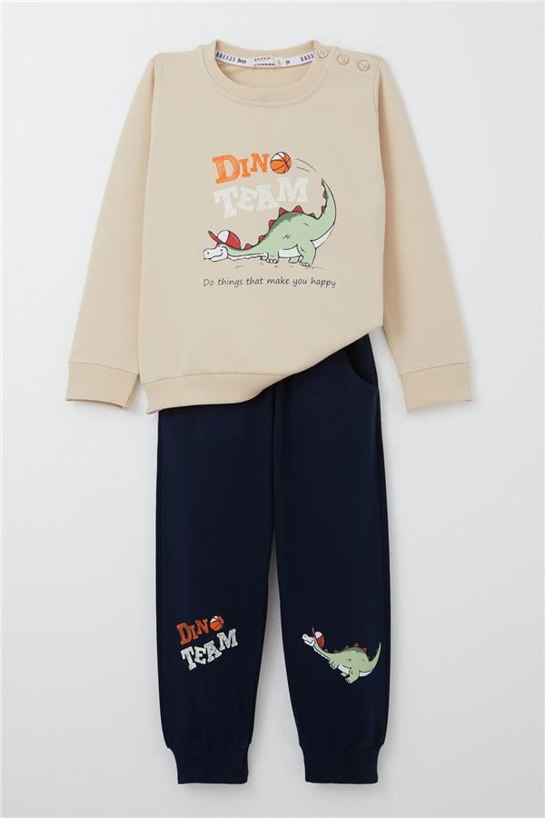 KIDSWORLD T-shirt Dinosaurus Korte mouwen, basic pasvorm, bedrukt KIDSWORLD T-shirt Dinosaurus Korte mouwen, basic pasvorm, bedrukt