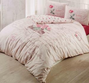 Evim Home Çift Kişilik Ranforce Nevresim Takımı True Love Kırmızı