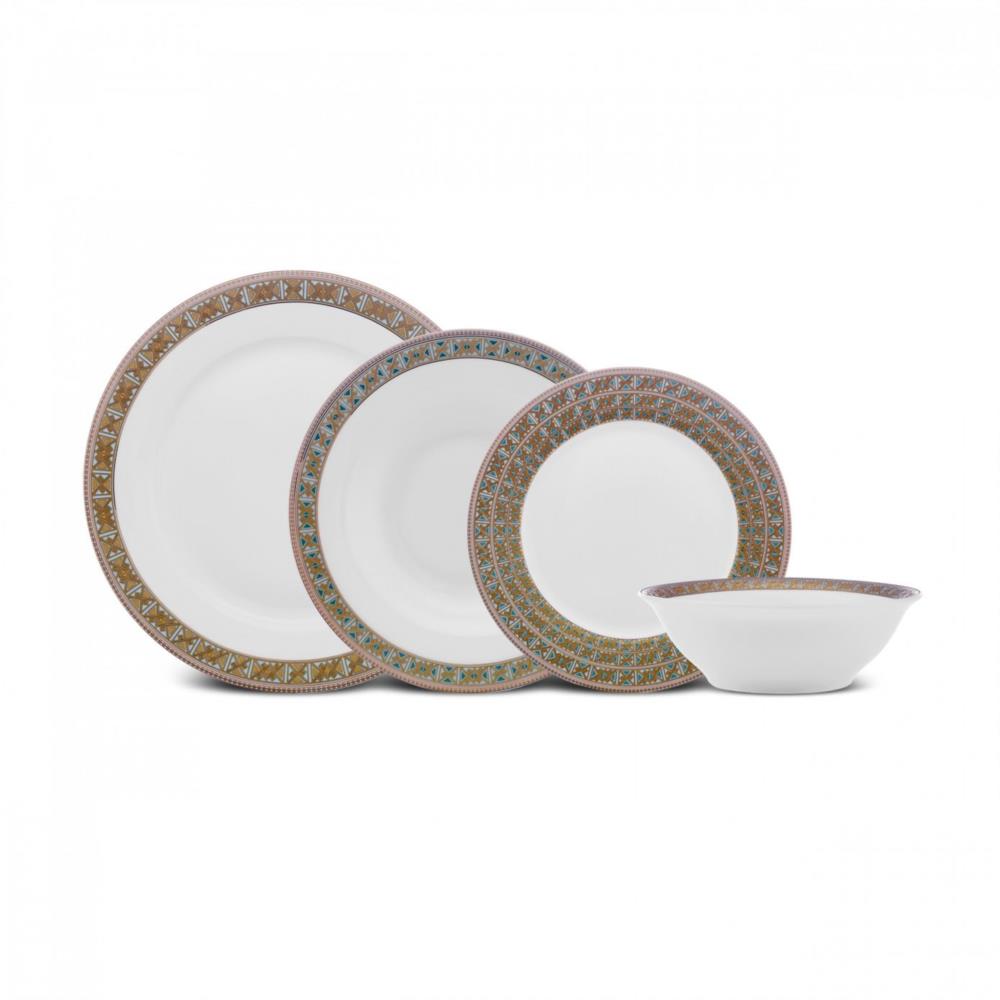 Karaca Arty 24 Piece New Bone Dinner Set for 6 People.
