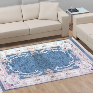 Sena Home Collection Caroline Series Printed Carpet 1800 Anthracite