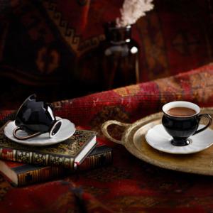 Karaca Black Swan 6 Kişilik Kahve Fincan Takımı 