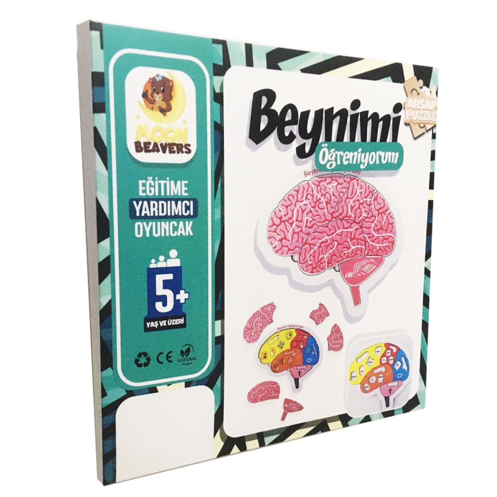 Beynimi Öğreniyorum Ahşap Puzzle - Çocuk Yapboz - 5 Yaş ve Üzeri