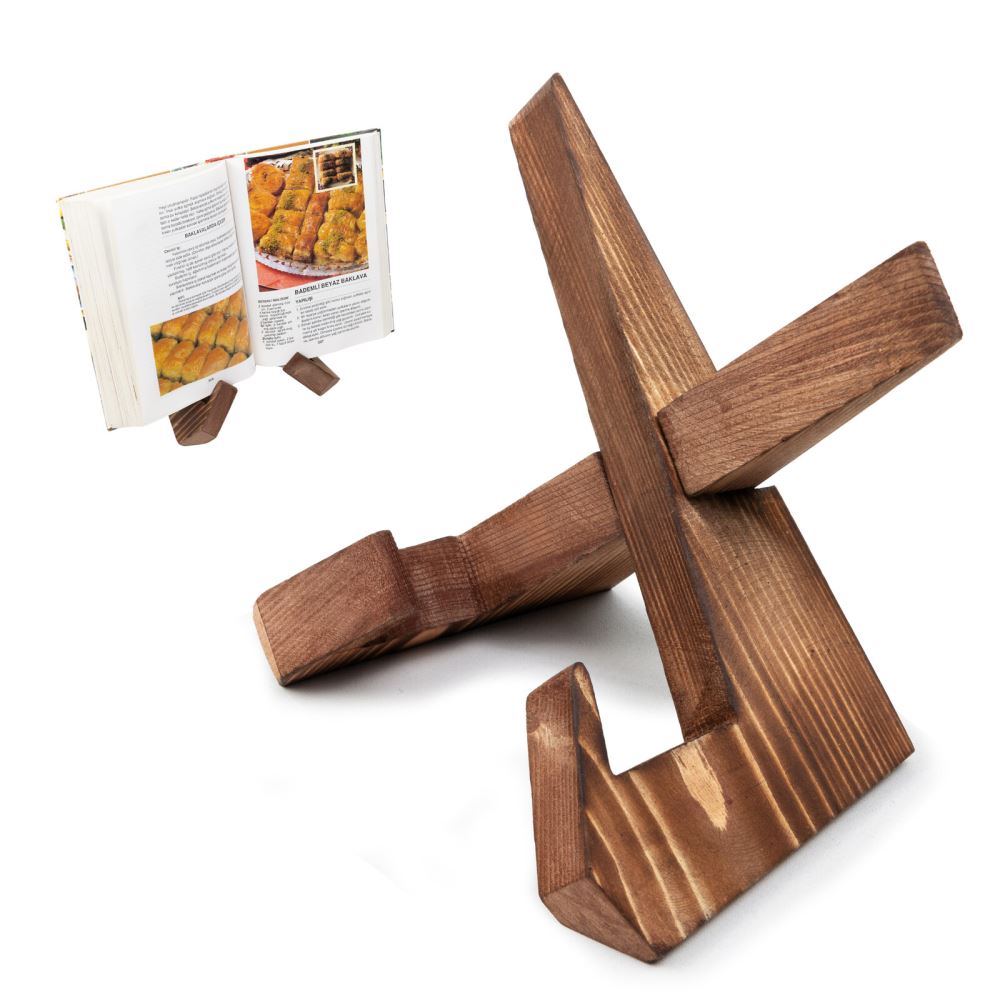 Houten boeken lezen toonbord - tafelblad ornament