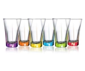Lav truva küçük su bardağı -  6 lı renkli kahve yanı bardağı