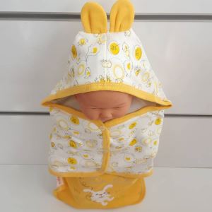 Tavşanlı Sarı Bebek Kundak Battaniye