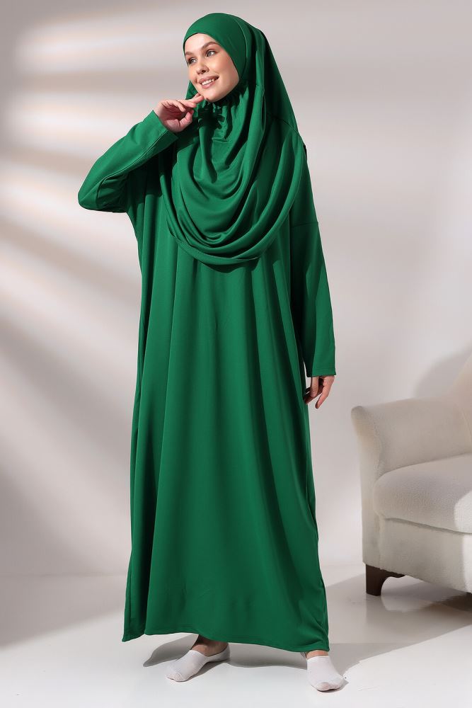 One Piece Prayer Dress - Emerald Green - 5015.