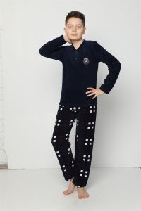 Akbeniz WelSoft Polar Erkek Çocuk Pijama Takımı 4529