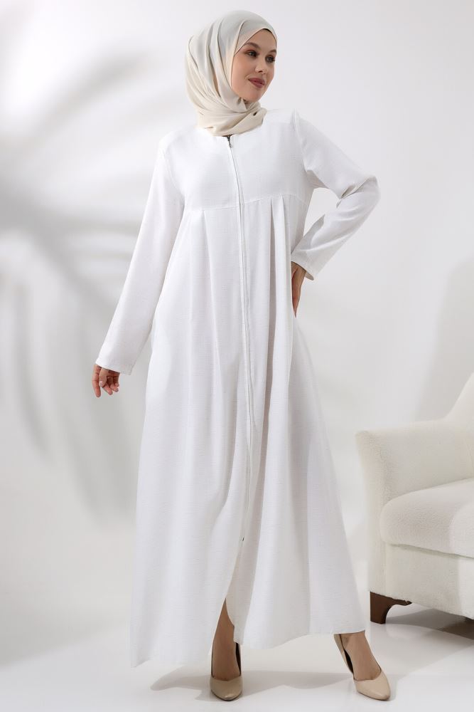Womens Hajj and Umrah Clothing Robe Linen Abaya.