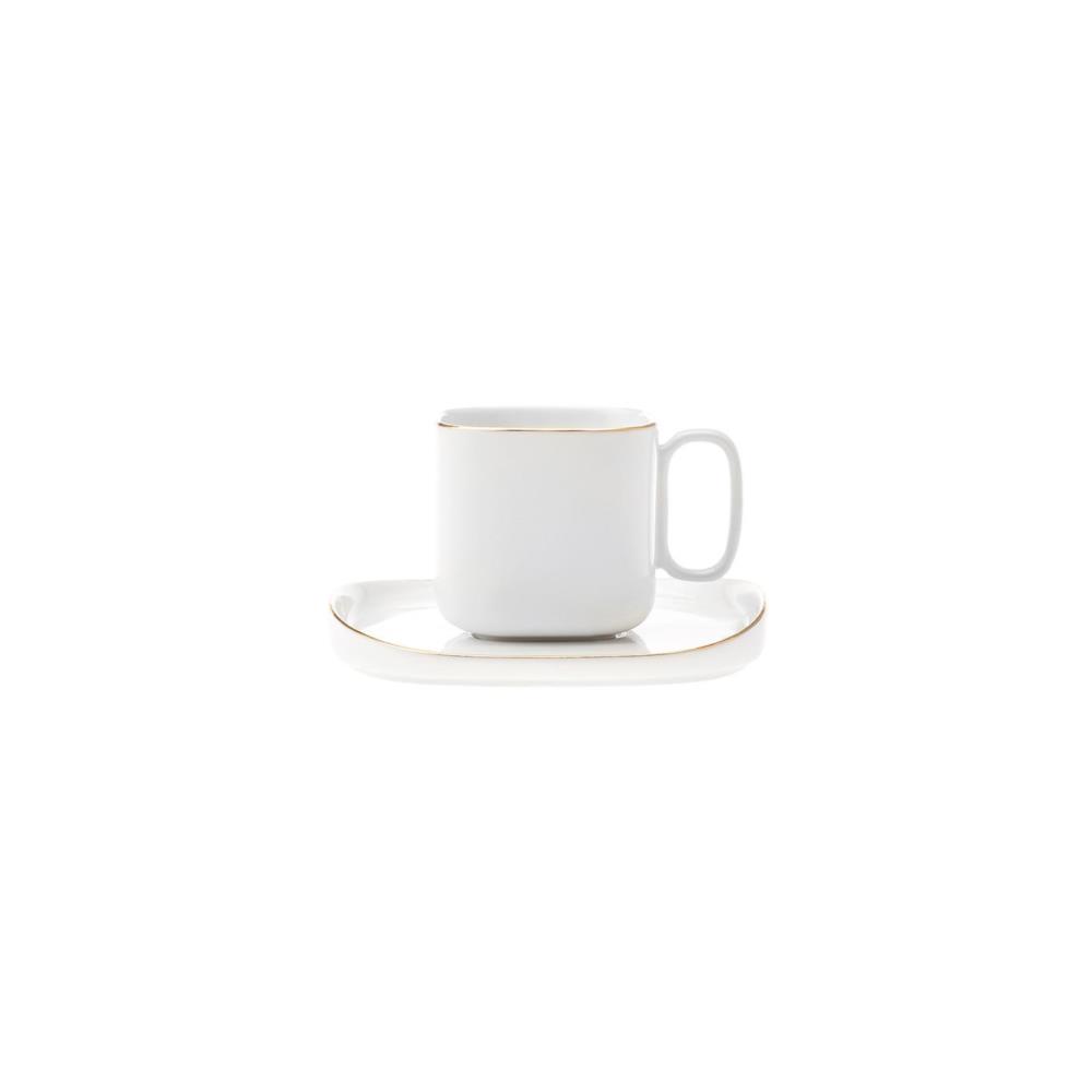 Karaca Plato 6 Kişilik Porselen Kahve Fincan Takımı 90 ml.