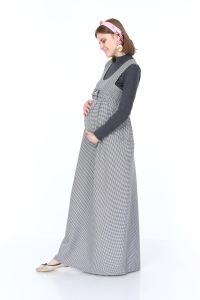 Hamile Kazayağı Maxi Jile Elbise