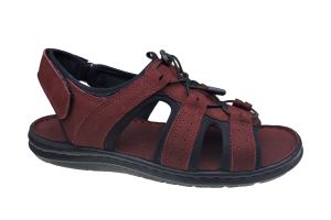 Erkek Deri Sandalet 024-0044 - Bordo
