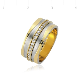 Gold Plated Stone Women's Wedding Ring WR0820148