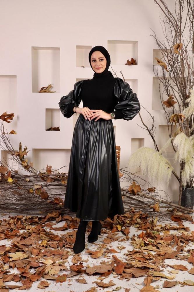 Evening DressSultan Leather Dress 0709-1.