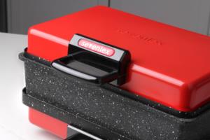 Sevenlex Kırmızı Turbo Grill Granit Bazlama Tost ve Lahmacun Makinesi