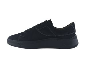 Erkek Sneaker Nubuk Hakiki Deri Ayakkabı 044-0005 - Siyah