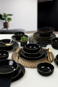 Keramika Ege Siyah Gold Yemek Takımı 24 Parça 6 Kişilik