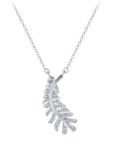 Silver Zircon Stone Design Necklace