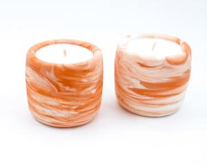 Kibi Concept Set of 2 Decorative Scented Concrete Candles  Terra