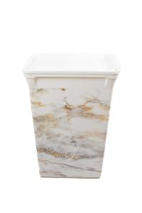 QUTU Trashbin marble 40 Litre Plastik Çöp Kovası