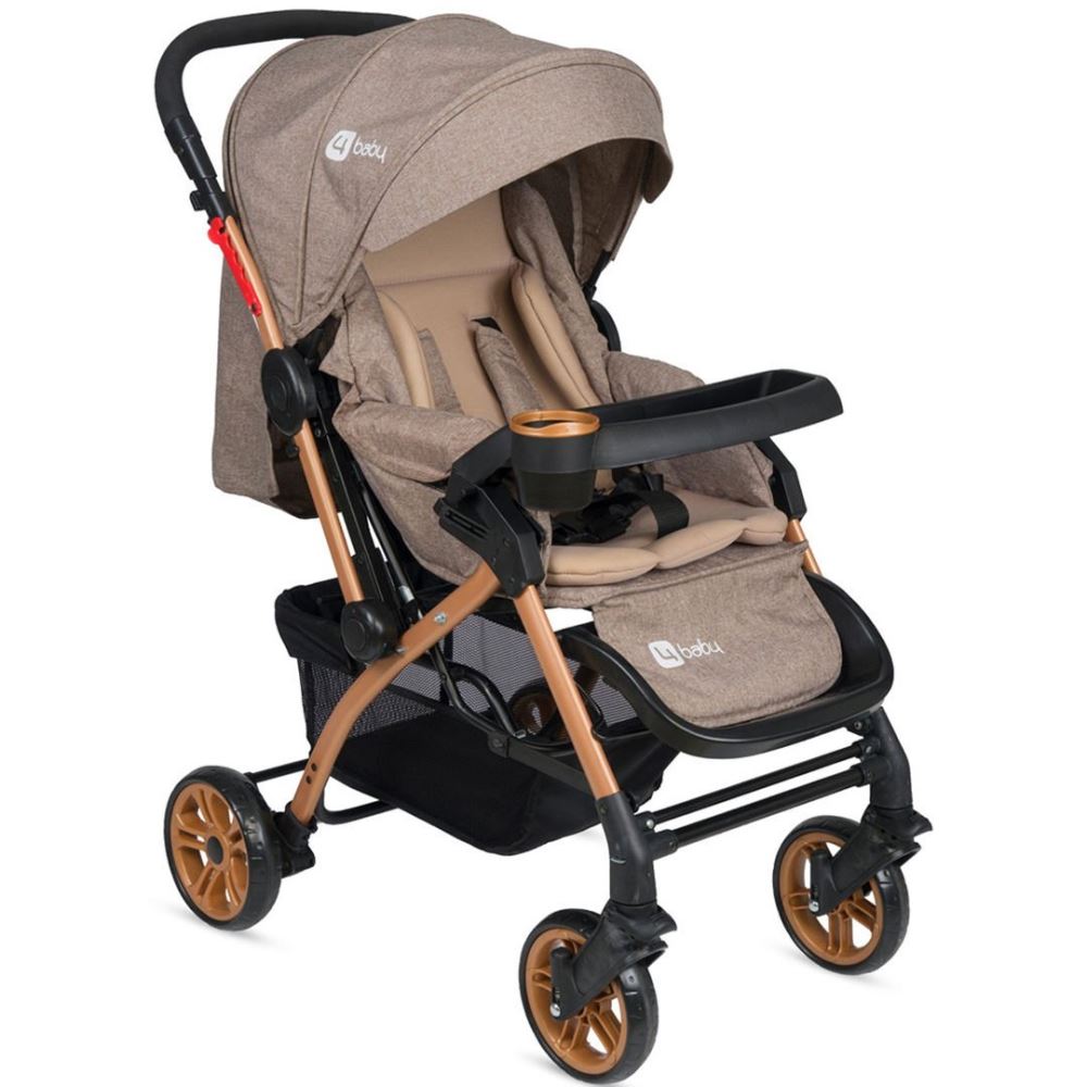 Four Baby Active Gold Brown Reversible Baby Stroller