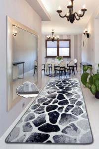 Chilai Home Decorative Roche Gray Runner with NonSlip Base